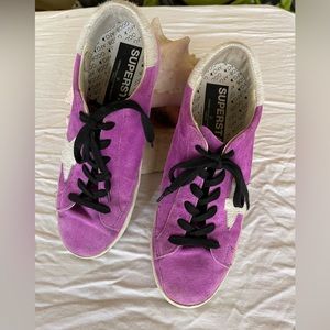 Golden Goose Super-Star purple suede sneakers